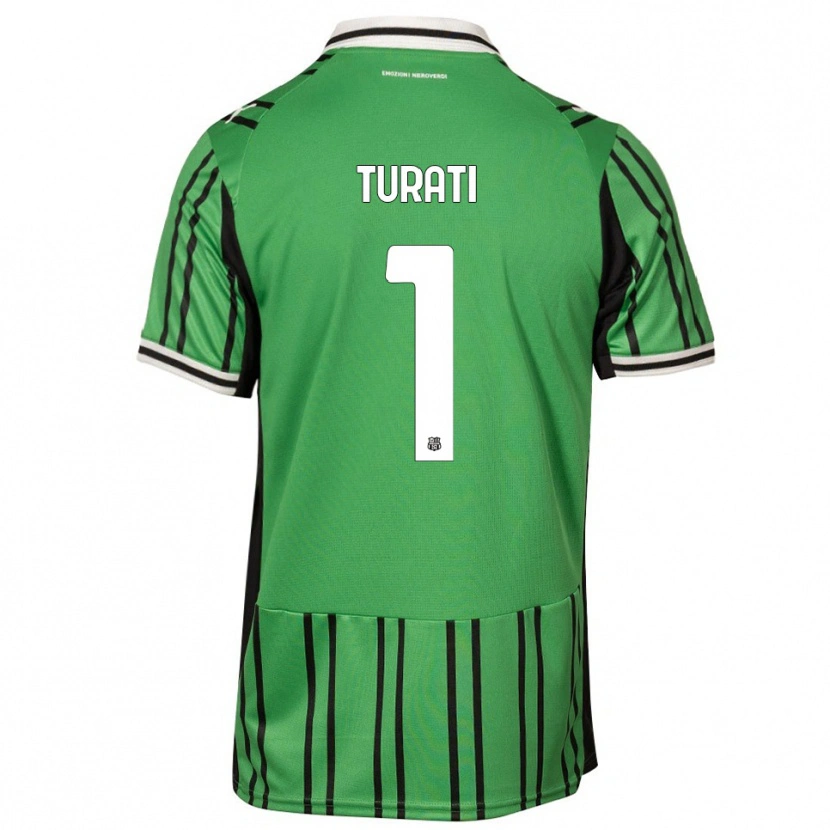 Danxen Dames Stefano Turati #1 Groen Zwart Thuisshirt Thuistenue 2025/26 T-Shirt