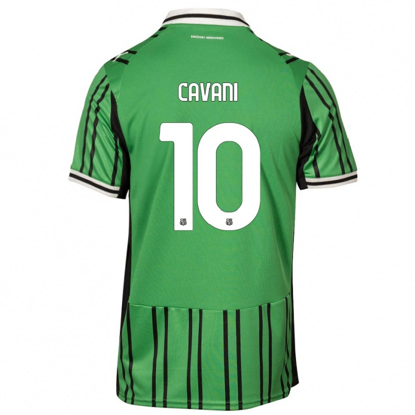 Danxen Dames Lorenzo Cavani #10 Groen Zwart Thuisshirt Thuistenue 2025/26 T-Shirt