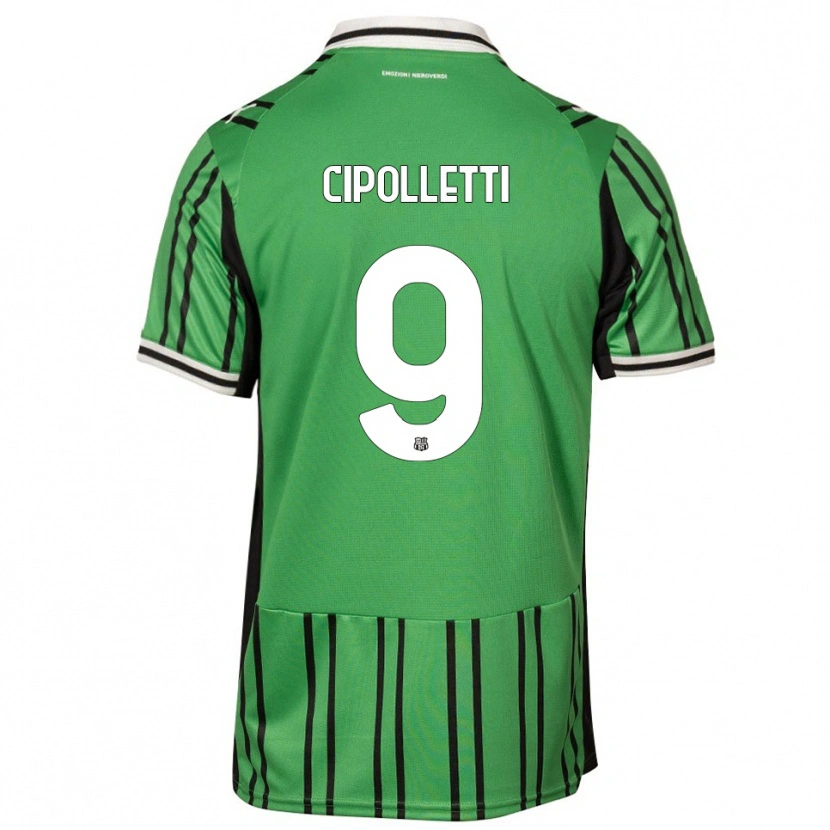 Danxen Dames Matteo Cipolletti #9 Groen Zwart Thuisshirt Thuistenue 2025/26 T-Shirt