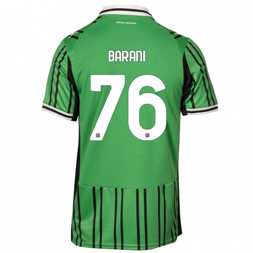 Danxen Dames Luca Barani #76 Groen Zwart Thuisshirt Thuistenue 2025/26 T-Shirt