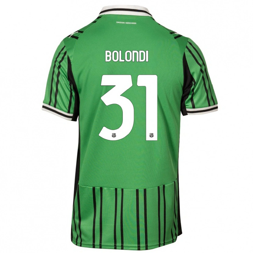 Danxen Dames Francesco Bolondi #31 Groen Zwart Thuisshirt Thuistenue 2025/26 T-Shirt