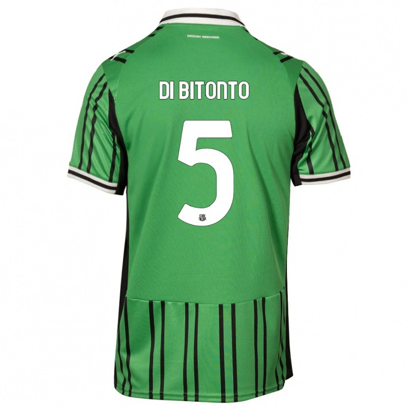 Danxen Dames Alessandro Di Bitonto #5 Groen Zwart Thuisshirt Thuistenue 2025/26 T-Shirt