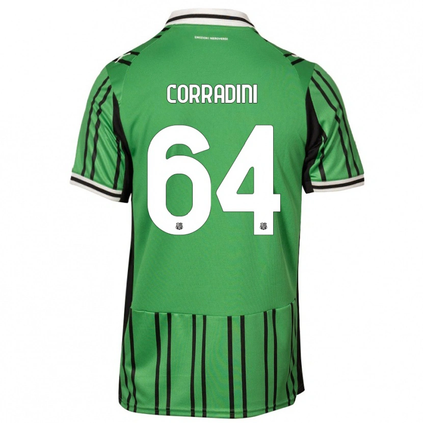 Danxen Dames Francesco Corradini #64 Groen Zwart Thuisshirt Thuistenue 2025/26 T-Shirt