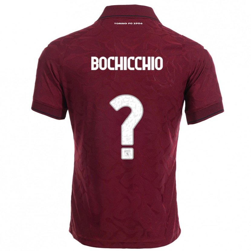 Danxen Dames Francesco Bochicchio #0 Bourgondisch Wit Thuisshirt Thuistenue 2025/26 T-Shirt