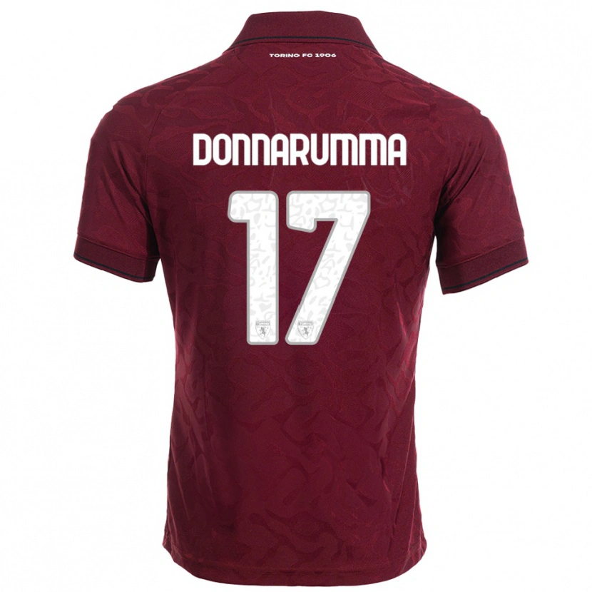 Danxen Dames Antonio Donnarumma #17 Bourgondisch Wit Thuisshirt Thuistenue 2025/26 T-Shirt