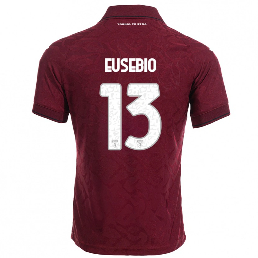 Danxen Dames Chiara Eusebio #13 Bourgondisch Wit Thuisshirt Thuistenue 2025/26 T-Shirt