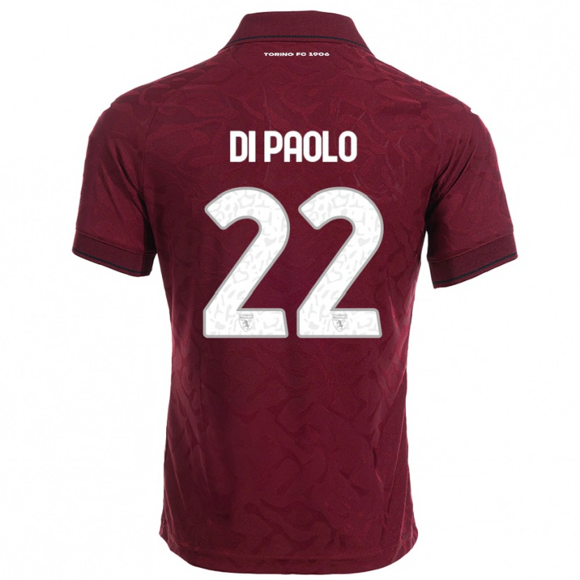 Danxen Dames Sebastiano Di Paolo #22 Bourgondisch Wit Thuisshirt Thuistenue 2025/26 T-Shirt