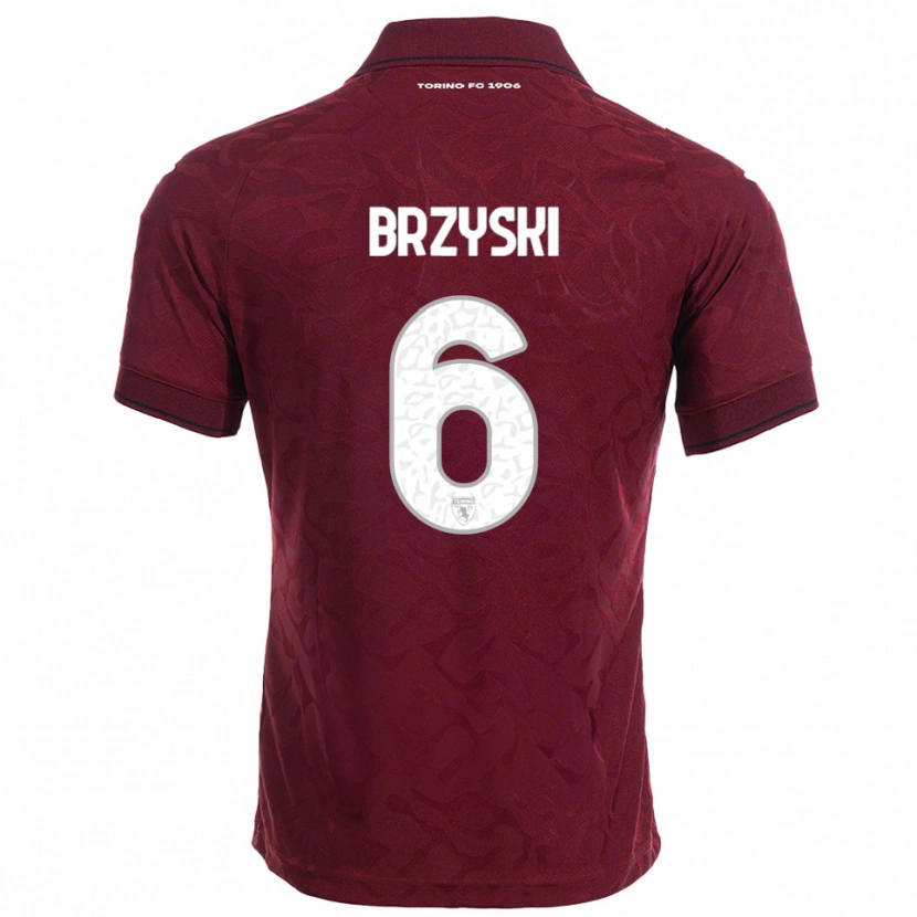 Danxen Dames Igor Brzyski #6 Bourgondisch Wit Thuisshirt Thuistenue 2025/26 T-Shirt