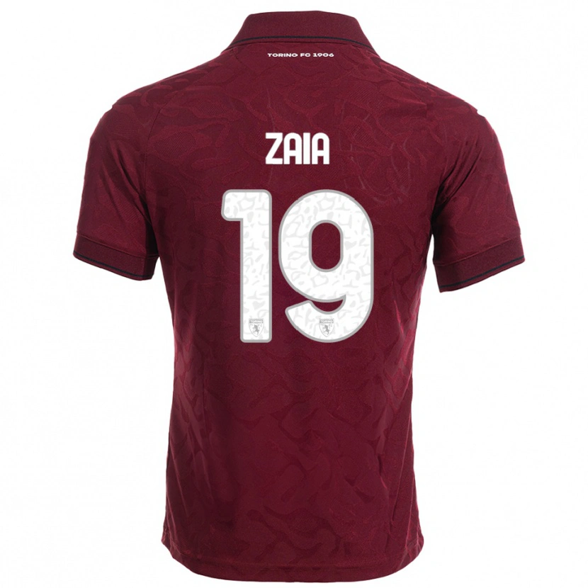 Danxen Dames Edoardo Zaia #19 Bourgondisch Wit Thuisshirt Thuistenue 2025/26 T-Shirt