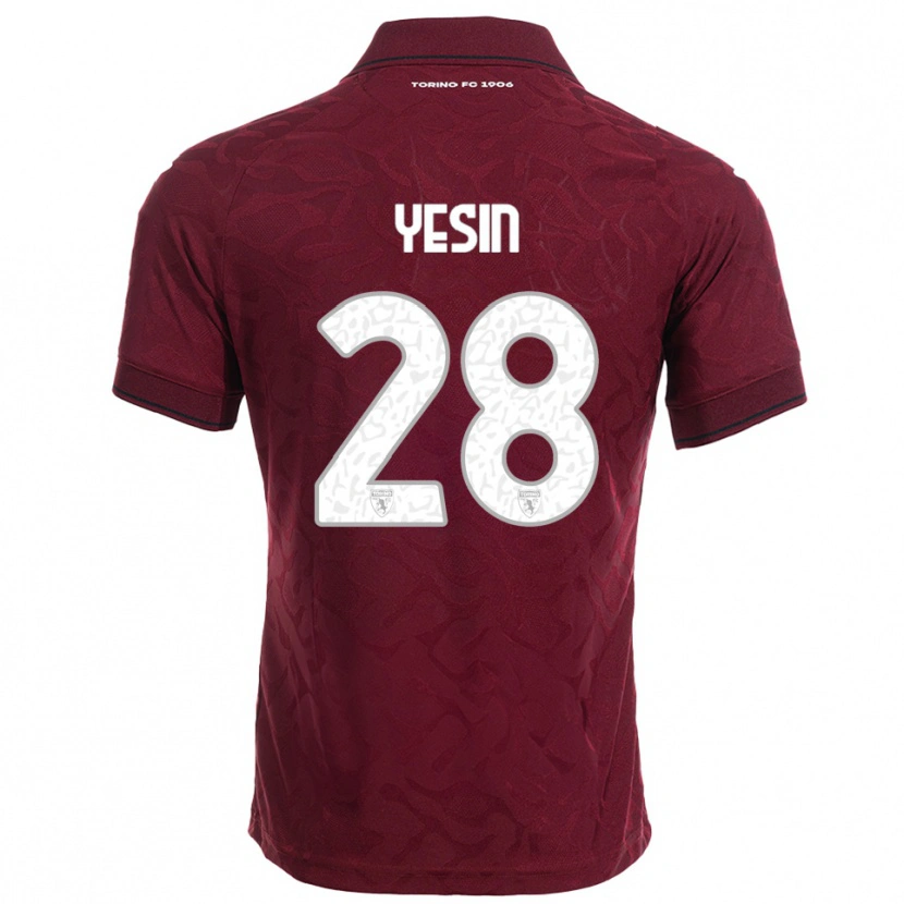Danxen Dames Demyan Yesin #28 Bourgondisch Wit Thuisshirt Thuistenue 2025/26 T-Shirt