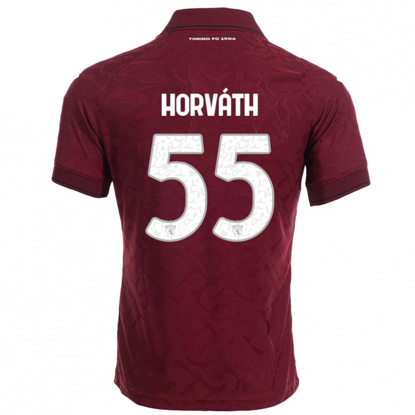 Danxen Dames Krisztofer Horváth #55 Bourgondisch Wit Thuisshirt Thuistenue 2025/26 T-Shirt