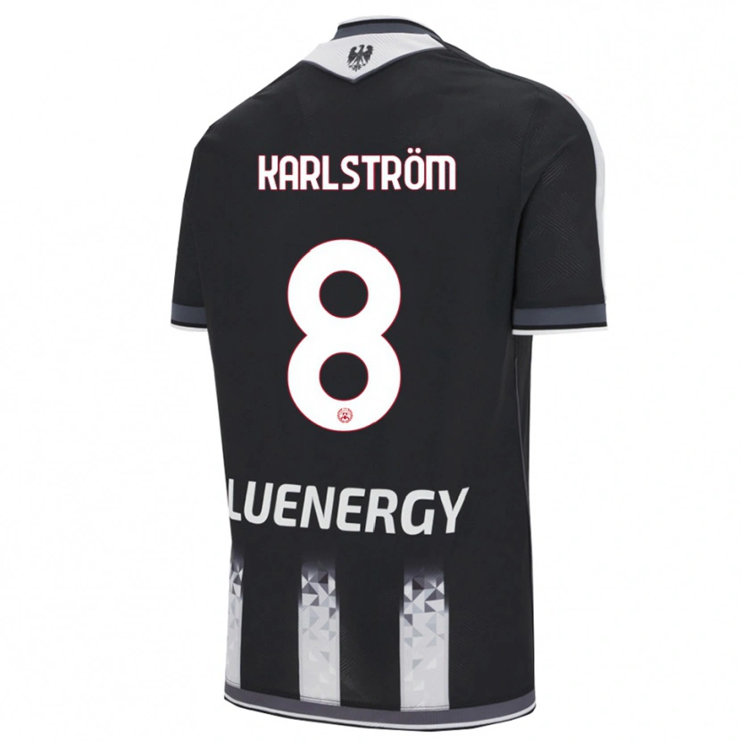 Danxen Dames Jesper Karlström #8 Zwart Wit Thuisshirt Thuistenue 2025/26 T-Shirt
