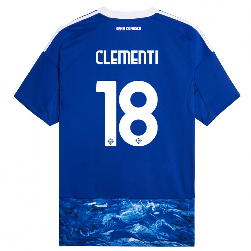 Danxen Dames Thomas Clementi #18 Blauw Wit Thuisshirt Thuistenue 2025/26 T-Shirt