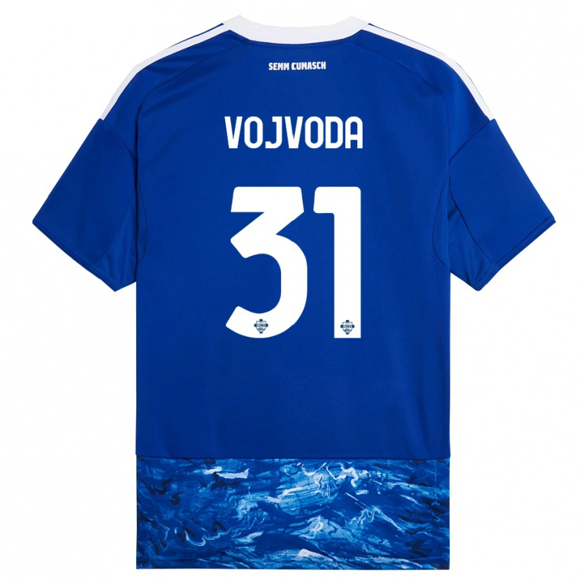 Danxen Dames Mërgim Vojvoda #31 Blauw Wit Thuisshirt Thuistenue 2025/26 T-Shirt