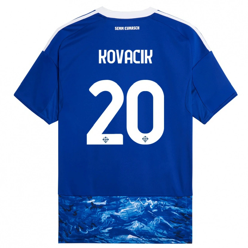 Danxen Dames Peter Kovacik #20 Blauw Wit Thuisshirt Thuistenue 2025/26 T-Shirt