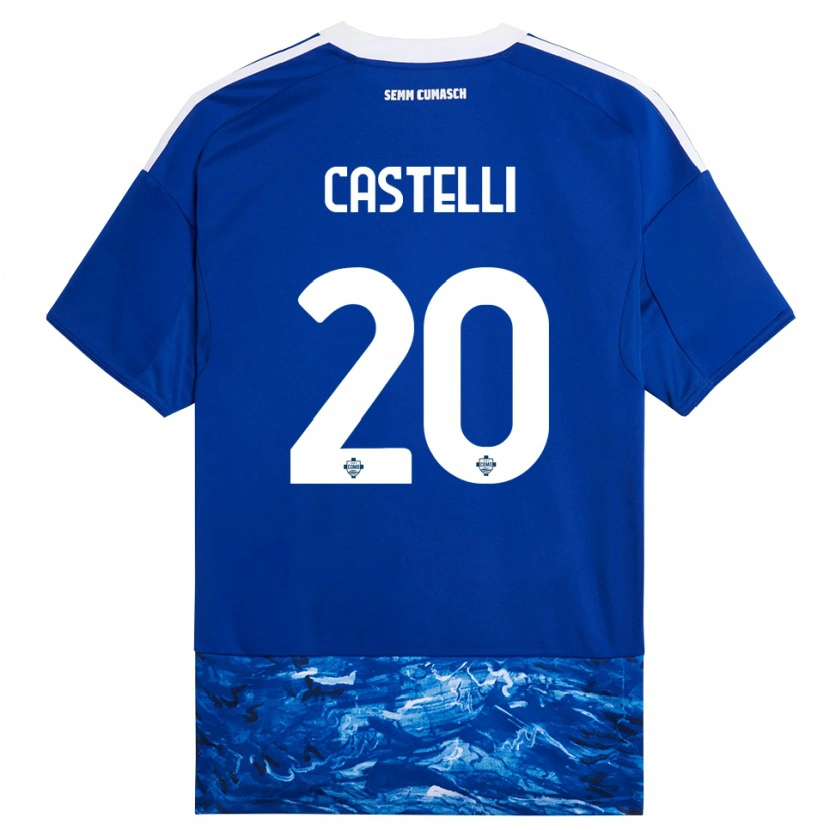 Danxen Dames Matteo Castelli #20 Blauw Wit Thuisshirt Thuistenue 2025/26 T-Shirt