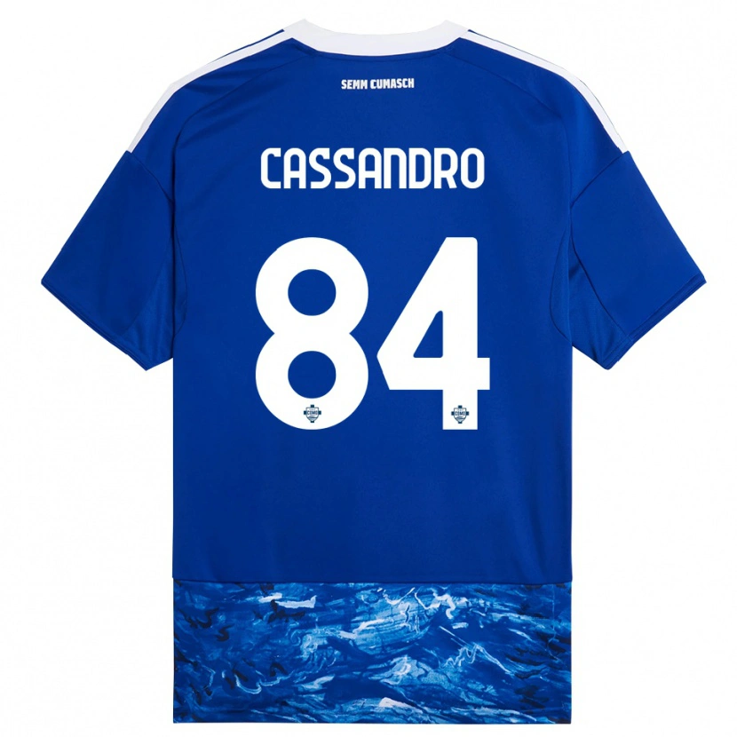 Danxen Dames Tommaso Cassandro #84 Blauw Wit Thuisshirt Thuistenue 2025/26 T-Shirt