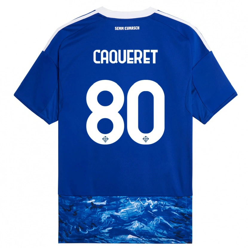 Danxen Dames Maxence Caqueret #80 Blauw Wit Thuisshirt Thuistenue 2025/26 T-Shirt