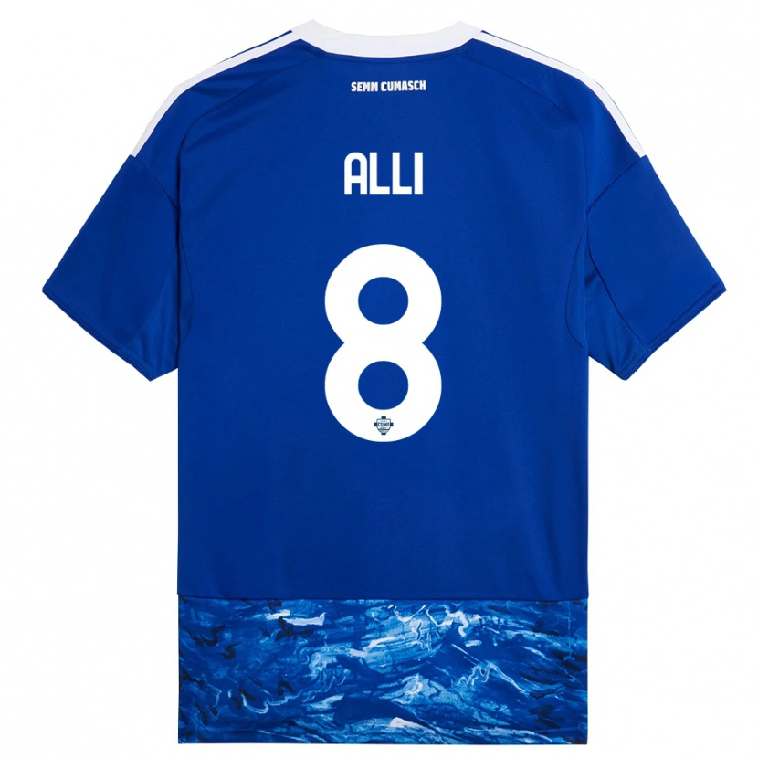 Danxen Dames Dele Alli #8 Blauw Wit Thuisshirt Thuistenue 2025/26 T-Shirt