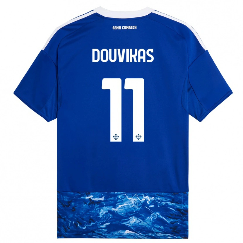 Danxen Dames Anastasios Douvikas #11 Blauw Wit Thuisshirt Thuistenue 2025/26 T-Shirt