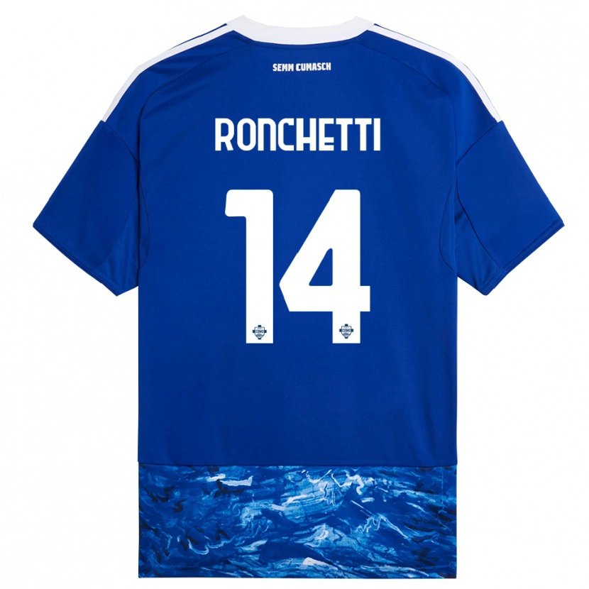 Danxen Dames Fabio Ronchetti #14 Blauw Wit Thuisshirt Thuistenue 2025/26 T-Shirt
