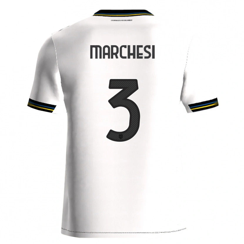 Danxen Dames Lorenzo Marchesi #3 Wit Zwart Thuisshirt Thuistenue 2025/26 T-Shirt