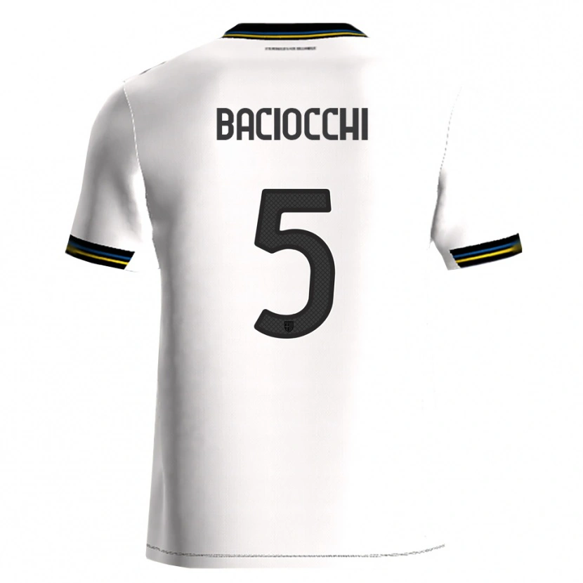Danxen Dames Giulio Baciocchi #5 Wit Zwart Thuisshirt Thuistenue 2025/26 T-Shirt