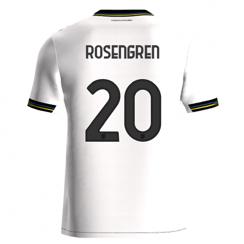 Danxen Dames Lukas Rosengren #20 Wit Zwart Thuisshirt Thuistenue 2025/26 T-Shirt