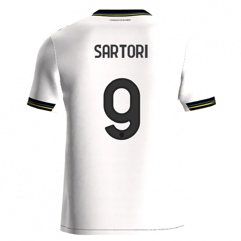 Danxen Dames Francesco Sartori #9 Wit Zwart Thuisshirt Thuistenue 2025/26 T-Shirt