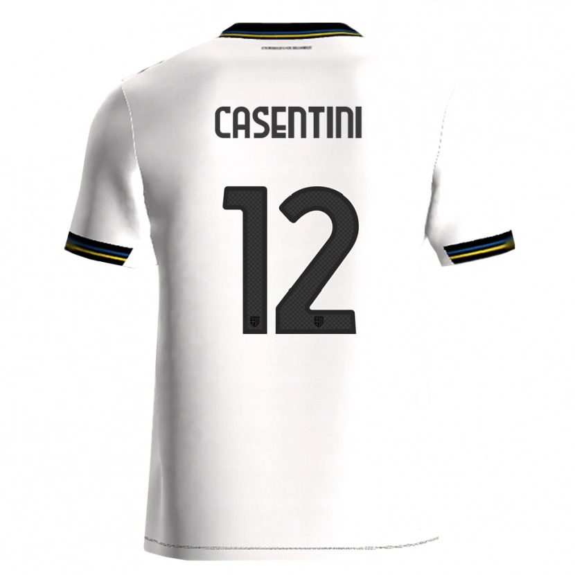 Danxen Dames Gabriele Casentini #12 Wit Zwart Thuisshirt Thuistenue 2025/26 T-Shirt