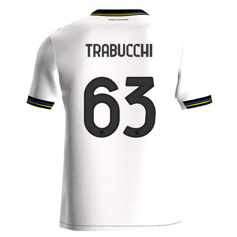 Danxen Dames Nicolas Trabucchi #63 Wit Zwart Thuisshirt Thuistenue 2025/26 T-Shirt