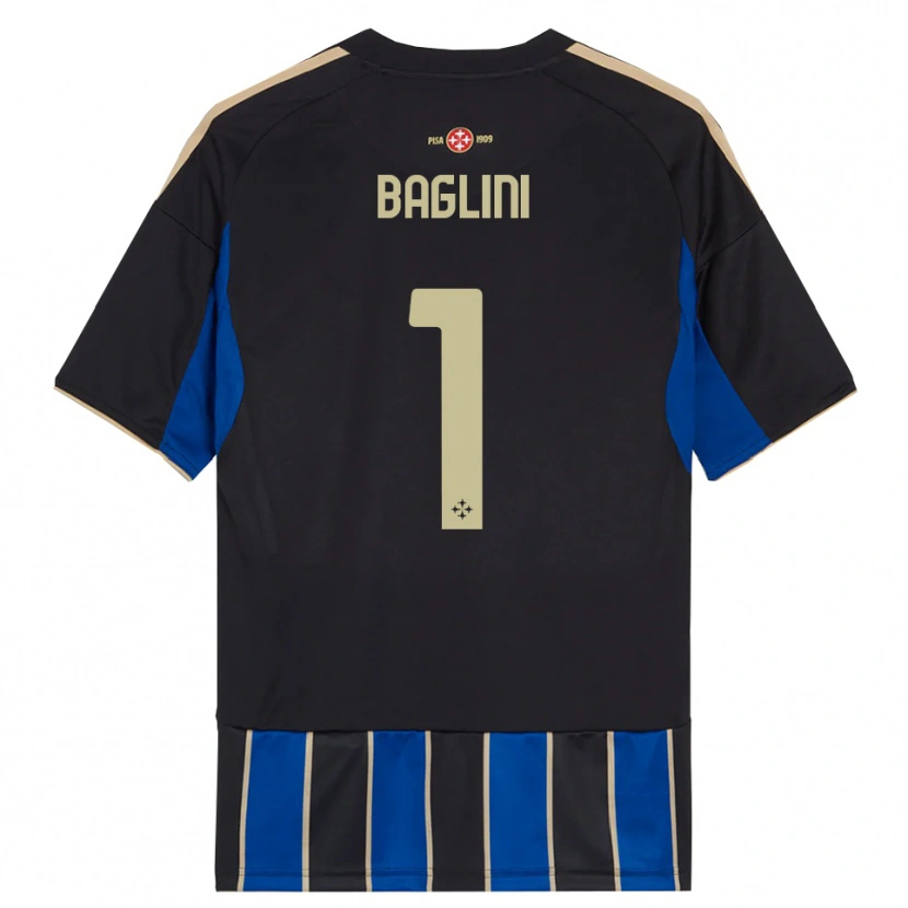 Danxen Dames Giacomo Baglini #1 Zwart Blauw Thuisshirt Thuistenue 2025/26 T-Shirt