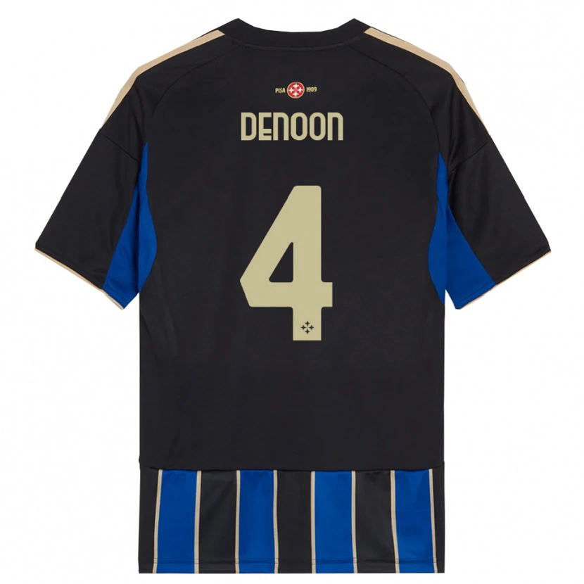 Danxen Dames Daniel Denoon #4 Zwart Blauw Thuisshirt Thuistenue 2025/26 T-Shirt