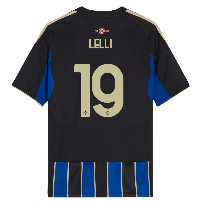 Danxen Dames Roberto Lelli #19 Zwart Blauw Thuisshirt Thuistenue 2025/26 T-Shirt