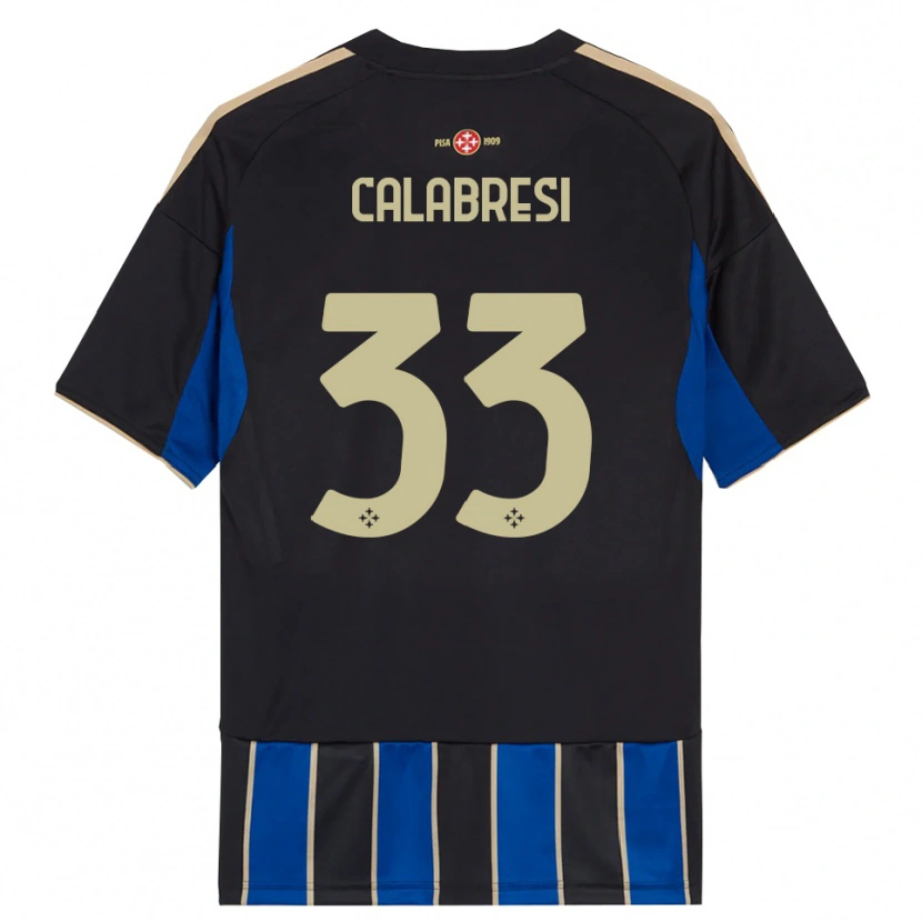 Danxen Dames Arturo Calabresi #33 Zwart Blauw Thuisshirt Thuistenue 2025/26 T-Shirt