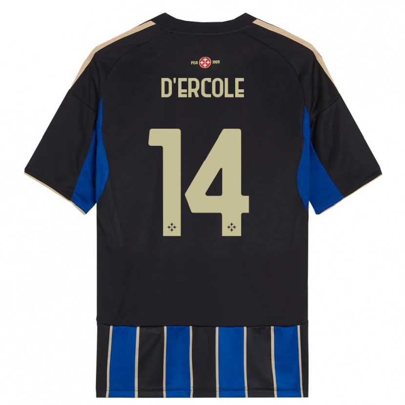 Danxen Dames Enrico D'ercole #14 Zwart Blauw Thuisshirt Thuistenue 2025/26 T-Shirt