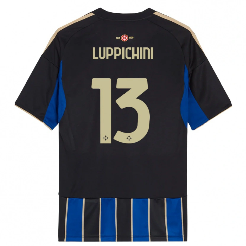 Danxen Dames Matteo Luppichini #13 Zwart Blauw Thuisshirt Thuistenue 2025/26 T-Shirt
