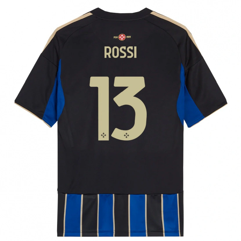 Danxen Dames Francesco Rossi #13 Zwart Blauw Thuisshirt Thuistenue 2025/26 T-Shirt