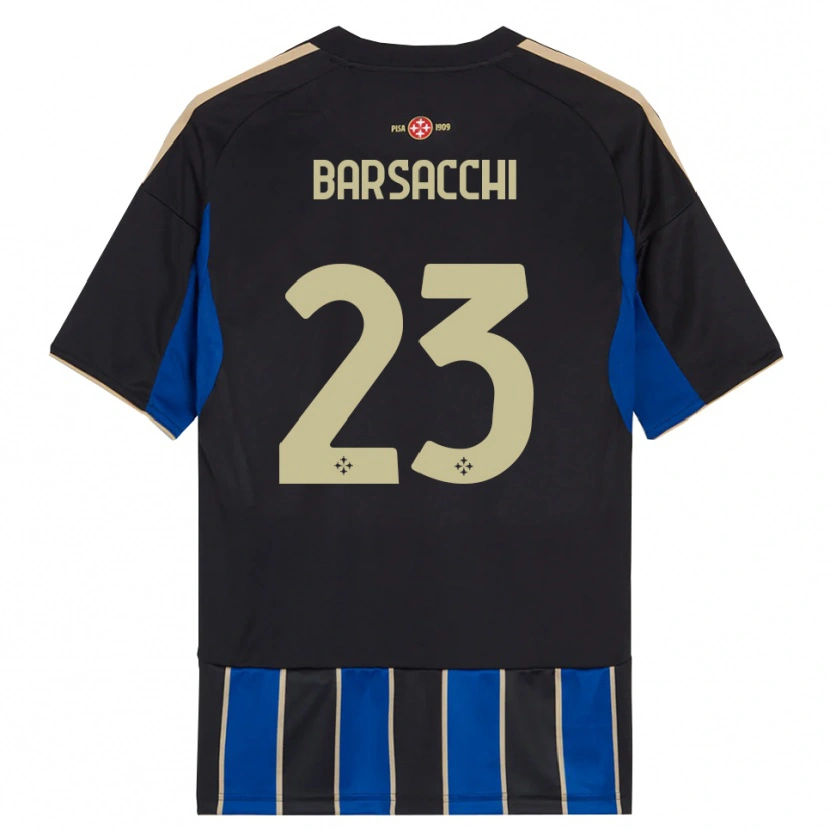 Danxen Dames Cristian Barsacchi #23 Zwart Blauw Thuisshirt Thuistenue 2025/26 T-Shirt