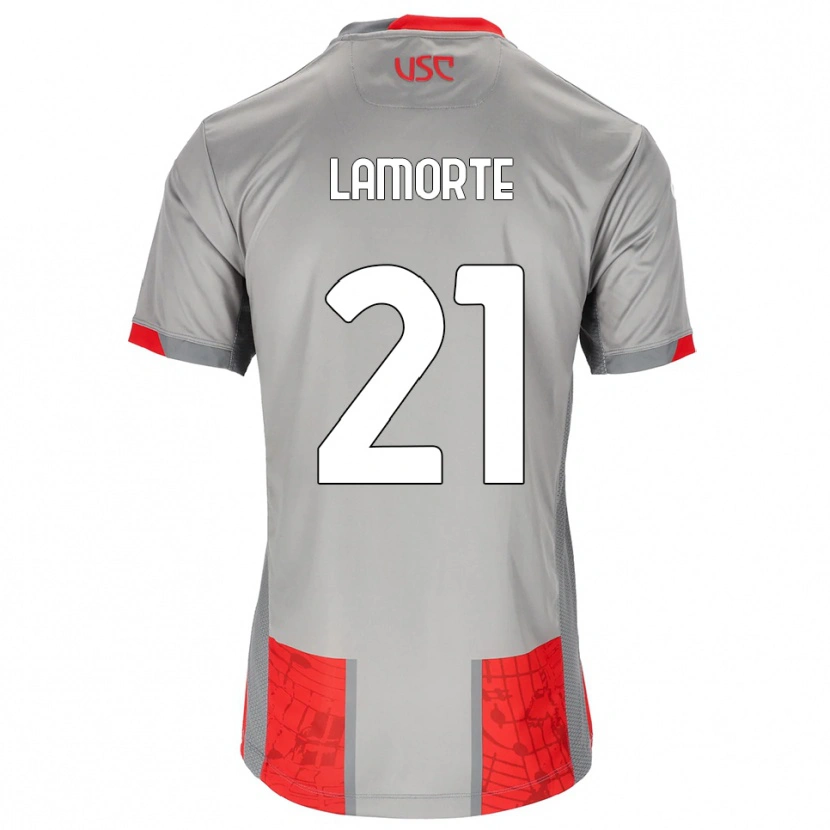 Danxen Dames Alessandro Lamorte #21 Rood Grijs Thuisshirt Thuistenue 2025/26 T-Shirt