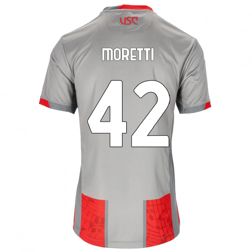 Danxen Dames Lorenzo Moretti #42 Rood Grijs Thuisshirt Thuistenue 2025/26 T-Shirt