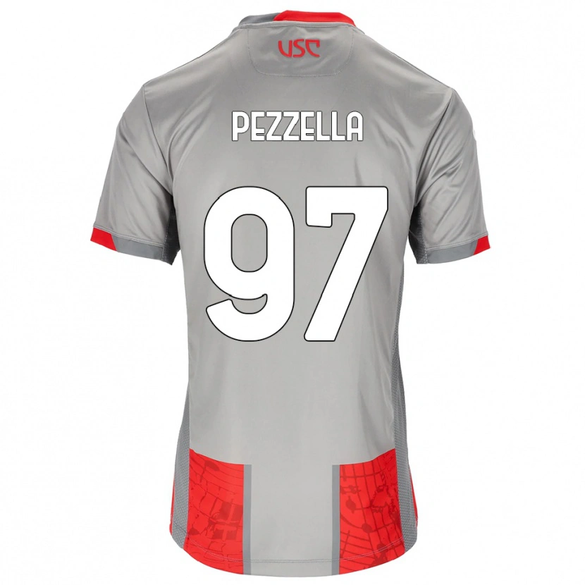 Danxen Dames Giuseppe Pezzella #97 Rood Grijs Thuisshirt Thuistenue 2025/26 T-Shirt
