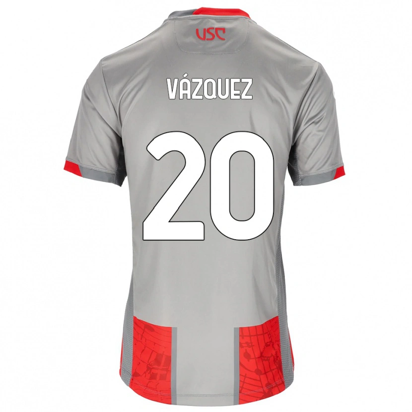 Danxen Dames Franco Vázquez #20 Rood Grijs Thuisshirt Thuistenue 2025/26 T-Shirt
