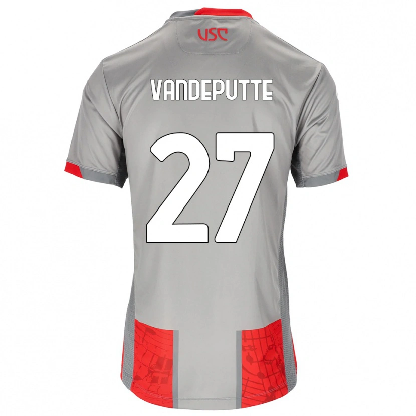 Danxen Dames Jari Vandeputte #27 Rood Grijs Thuisshirt Thuistenue 2025/26 T-Shirt