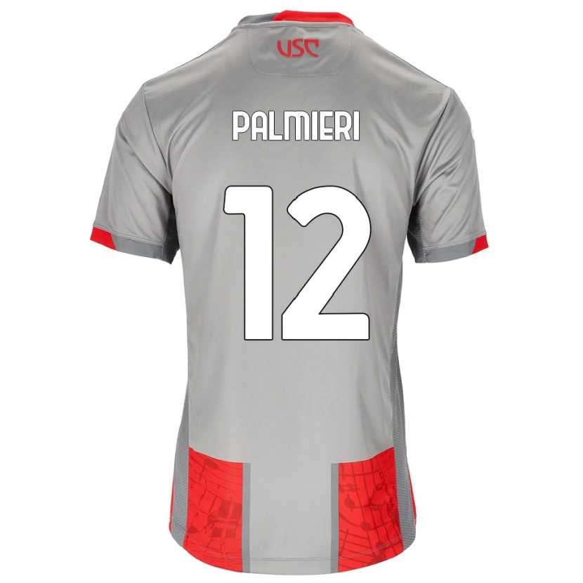 Danxen Dames Cristian Palmieri #12 Rood Grijs Thuisshirt Thuistenue 2025/26 T-Shirt