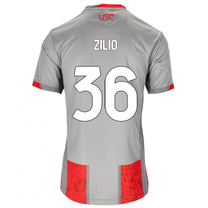 Danxen Dames Andrea Zilio #36 Rood Grijs Thuisshirt Thuistenue 2025/26 T-Shirt