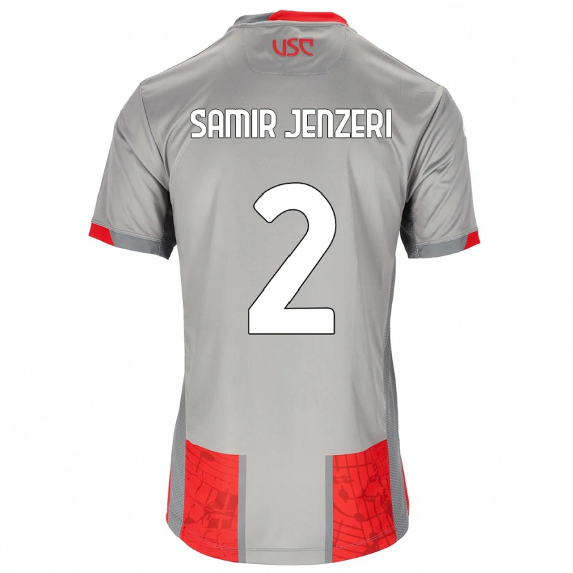 Danxen Dames Gabriele Samir Jenzeri #2 Rood Grijs Thuisshirt Thuistenue 2025/26 T-Shirt