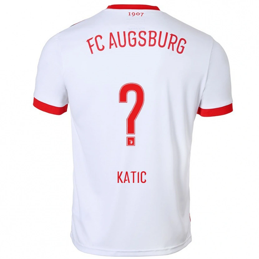 Danxen Dames Daniel Katic #0 Wit Rood Thuisshirt Thuistenue 2025/26 T-Shirt