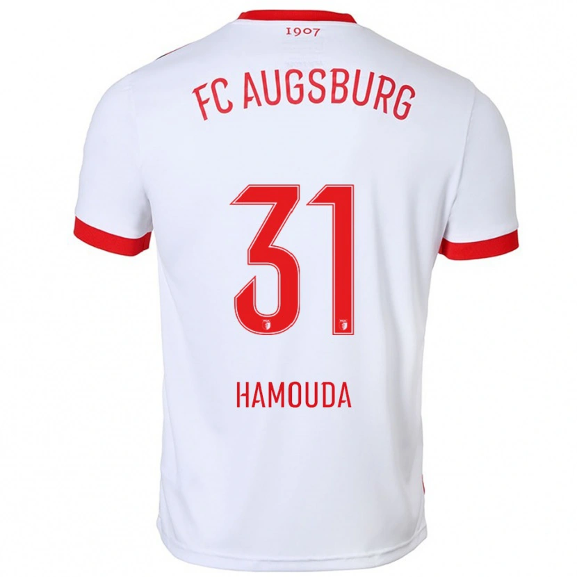 Danxen Dames Hania Hamouda #31 Wit Rood Thuisshirt Thuistenue 2025/26 T-Shirt