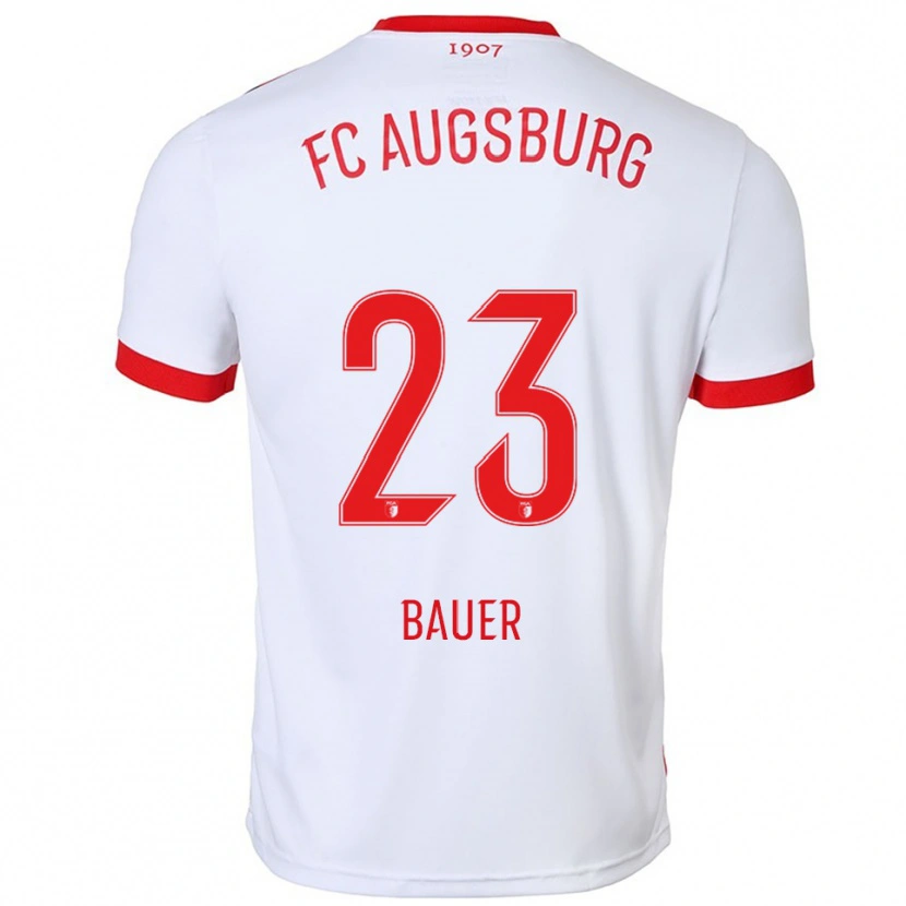 Danxen Dames Maximilian Bauer #23 Wit Rood Thuisshirt Thuistenue 2025/26 T-Shirt
